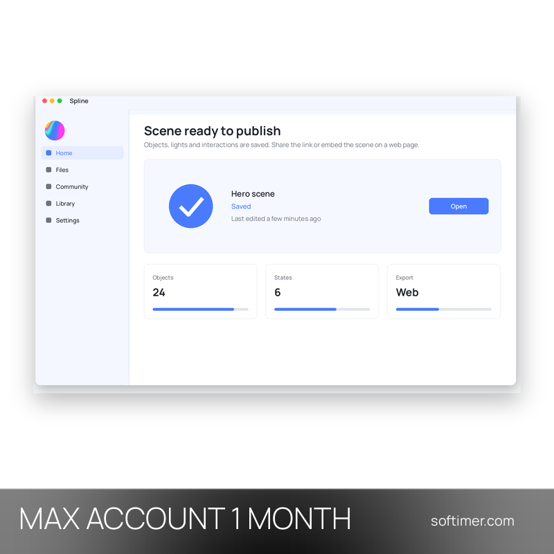 Spline Max - 1 mois - ACCOUNT
