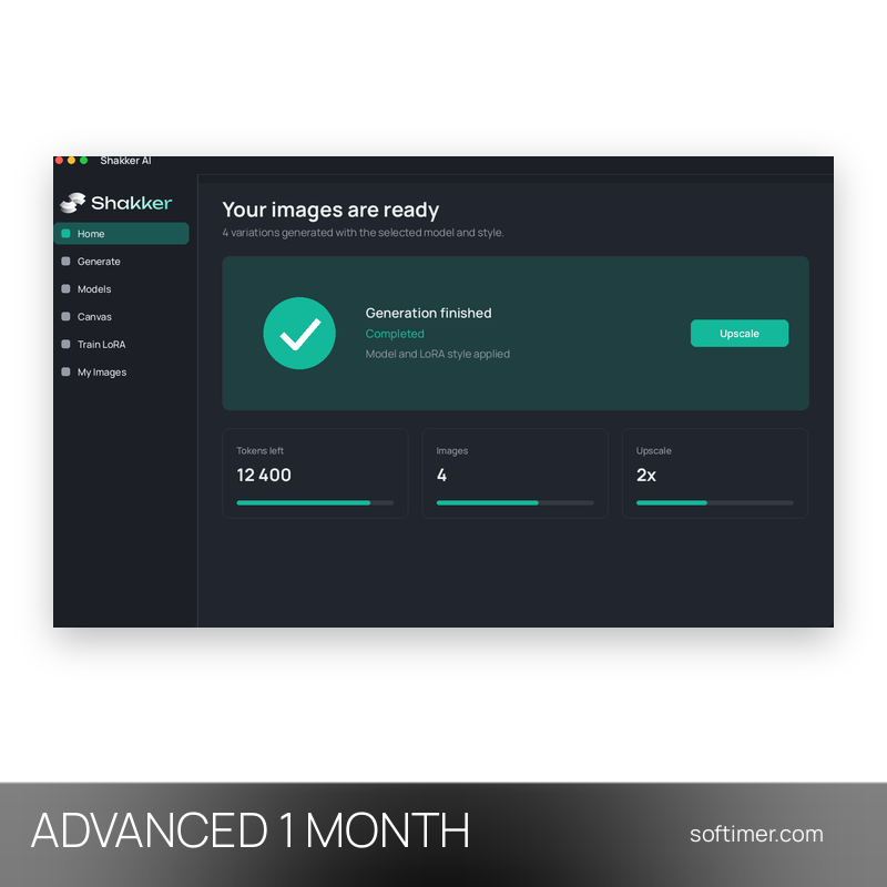 Shakker AI Advanced - 1 Month - ACCOUNT