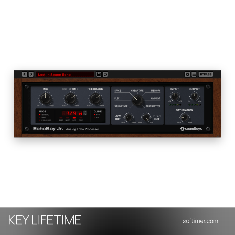 Soundtoys EchoBoy Jr. 5 - Лицензионный ключ / 2 устройства - Бессрочно - Mac / Windows