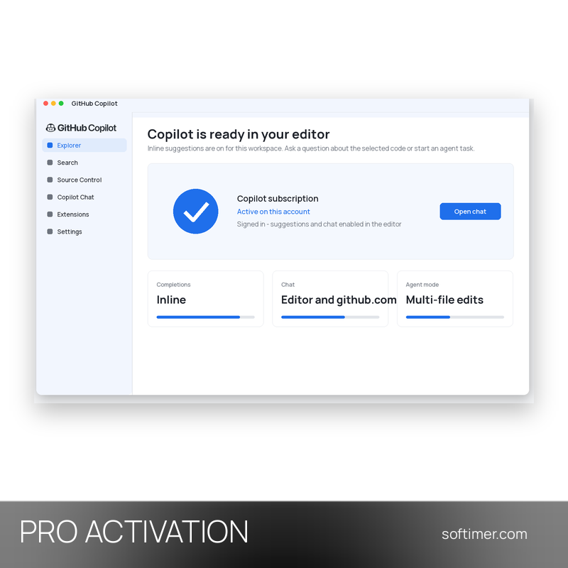 GitHub Copilot Pro - ACTIVATION sur votre compte 1 mois - Web / Windows / Mac / Linux