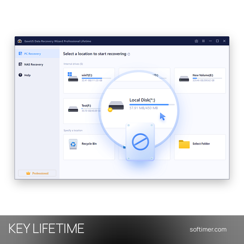 EaseUS Data Recovery Wizard 11.8 Technician - CHIAVE di licenza - A vita - Windows