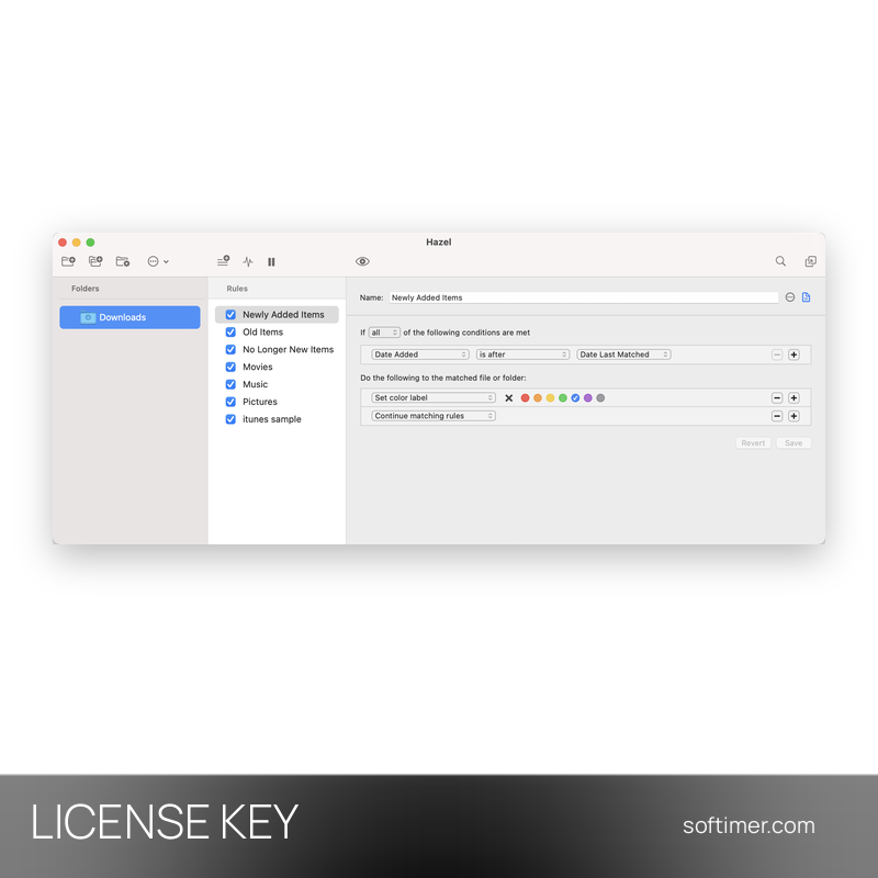 Noodlesoft Hazel 6 - CHIAVE di licenza / 5 utenti - Mac