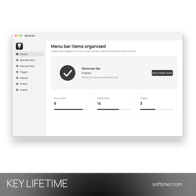 Bartender 6 - CHIAVE di licenza / 5 dispositivi - A vita - Mac