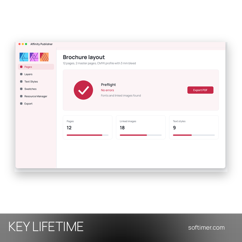 Affinity V1 Bundle (Designer, Photo, Publisher) 1.10.6 - Лицензионный ключ / 2 устройства - Бессрочно - Mac / Windows