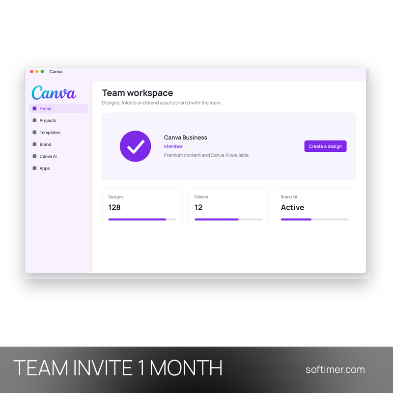Canva Business - INVITO NEL TEAM 1 mese - Multipiattaforma