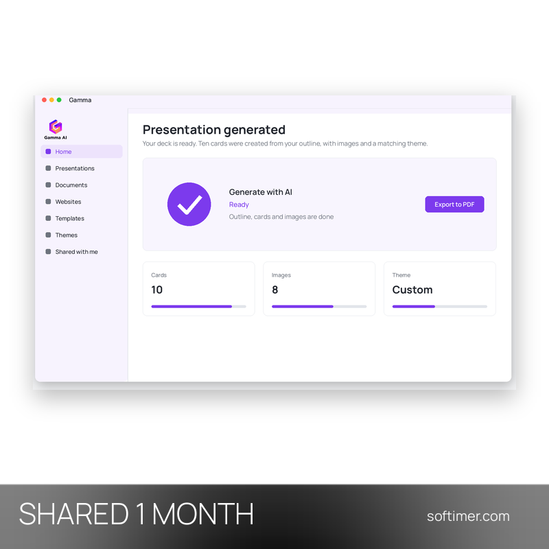 Gamma Plus - 1 Month - Shared ACCOUNT