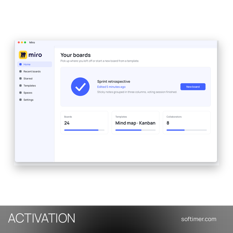 Miro Business - 3 Months ACTIVATION - Web / Windows