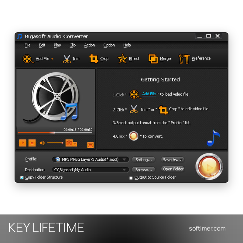 Bigasoft Audio Converter - Лицензионный ключ - Бессрочно - Windows