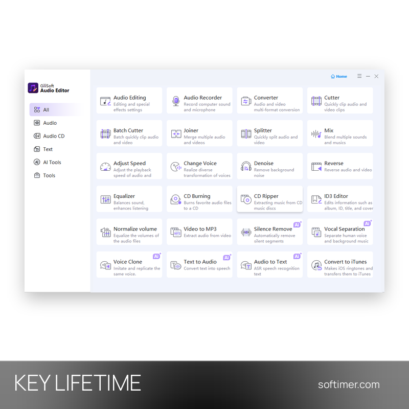 GiliSoft Audio Editor 2026 - Лицензионный ключ - Бессрочно - Windows