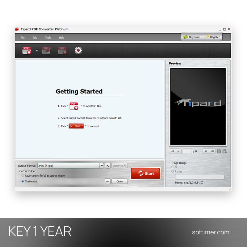 Tipard PDF Converter Platinum - Lizenzschlüssel 1 Jahr - Windows