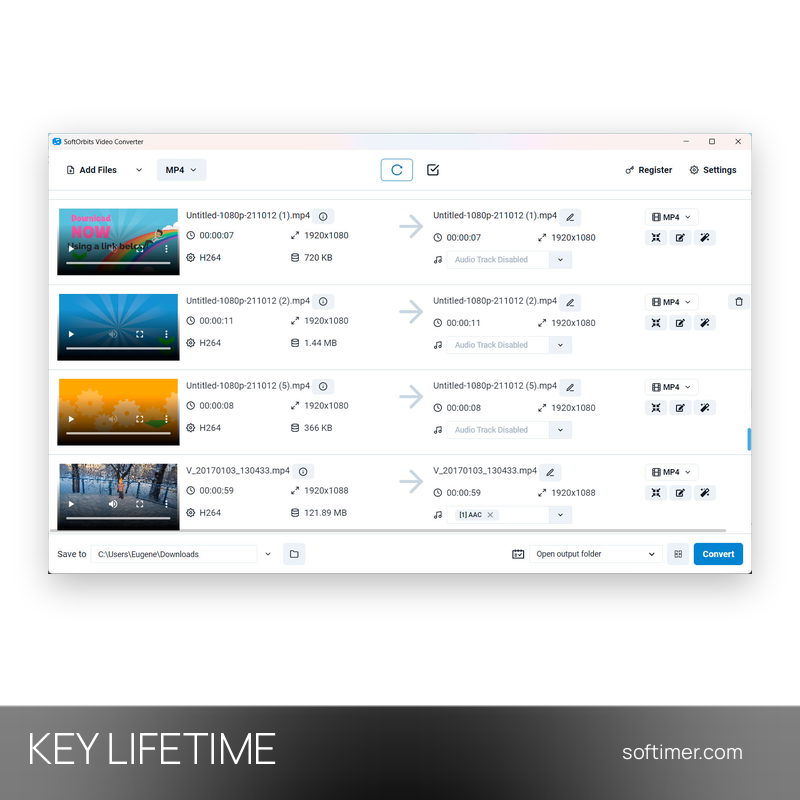 SoftOrbits Video Converter 1.2 - Lifetime License KEY - Windows