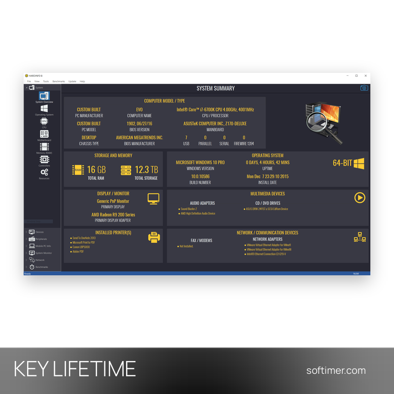 HARDiNFO PRO 8 - Лицензионный ключ - Бессрочно - Windows