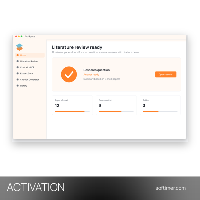 SciSpace Premium - ACTIVATION sur votre compte 1 mois - Web