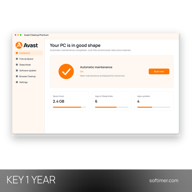 Avast Cleanup Premium - CLÉ de licence 1 an / 10 appareils - Windows