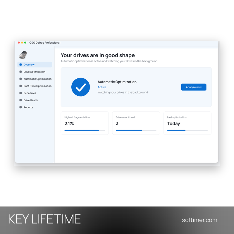 O&O Defrag Professional 30 - Lizenzschlüssel - Lifetime - Windows