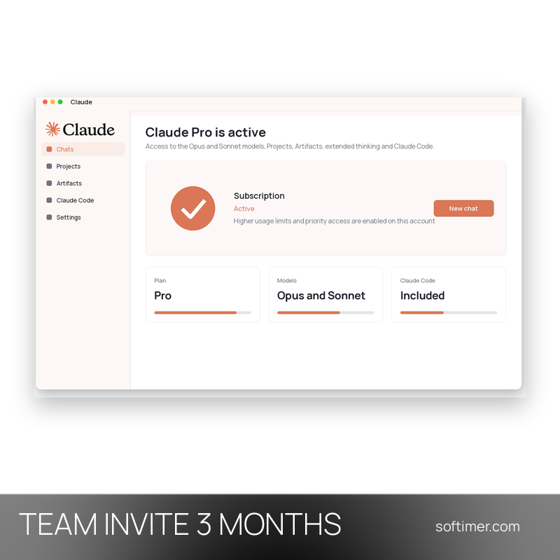 Anthropic Claude Team - INVITATION ÉQUIPE 3 mois - Multiplateforme