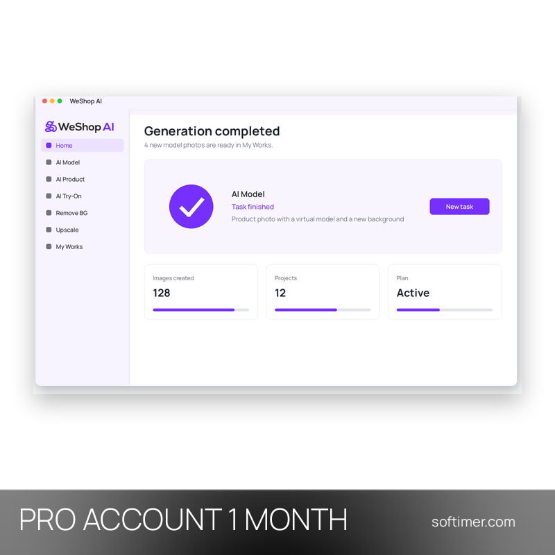 WeShop AI Pro 1000 баллов - 1 месяц - ACCOUNT