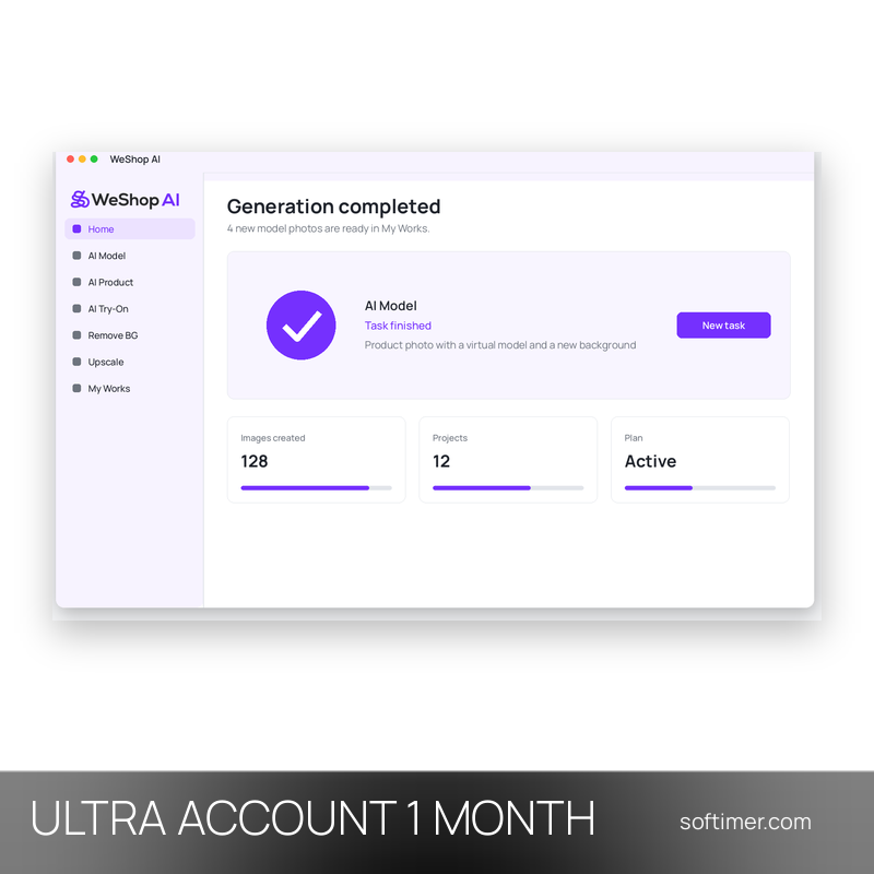 WeShop AI Ultra 6000 Punkte - 1 Monat - ACCOUNT