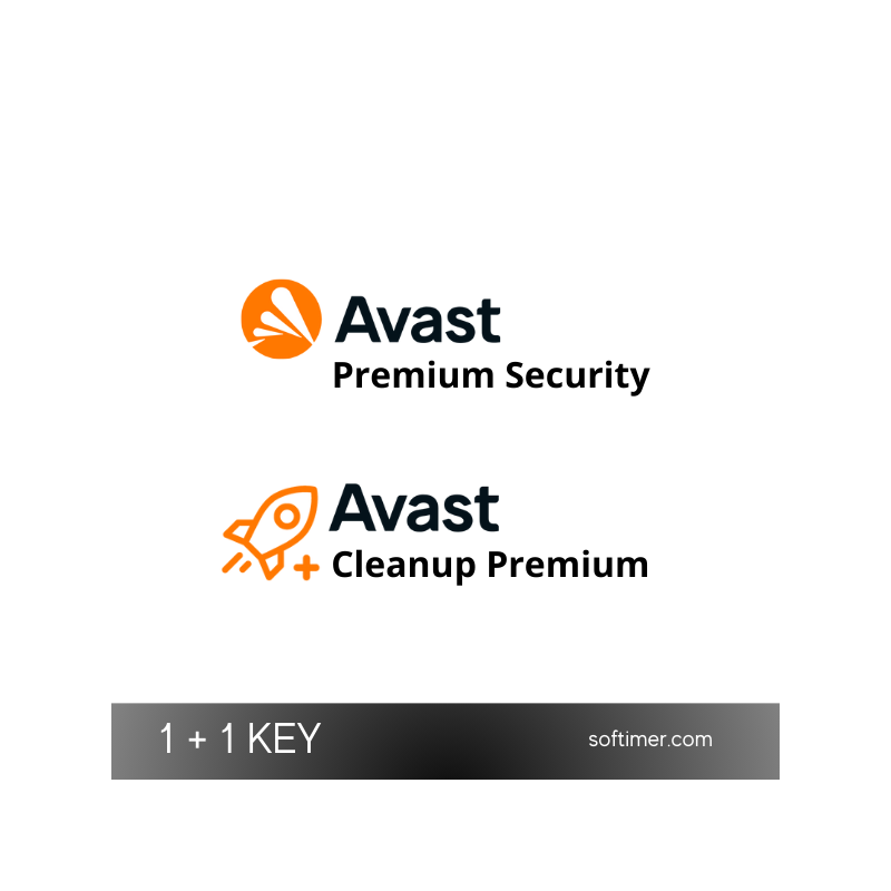 AVAST PREMIUM SÉCURITÉ + AVAST CLEANUP PREMIUM 1+1 CLÉ