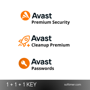 AVAST PREMIUM SECURITY + AVAST CLEANUP PREMIUM + AVAST PASSWORDS 1+1+1 KE