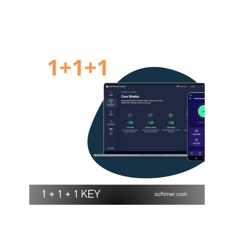 Obtenez les clés d'activatiAVAST PREMIUM SÉCURITÉ + AVAST CLEANUP PREMIUM + AVAST PASSWORDS 1+1+1 KEY