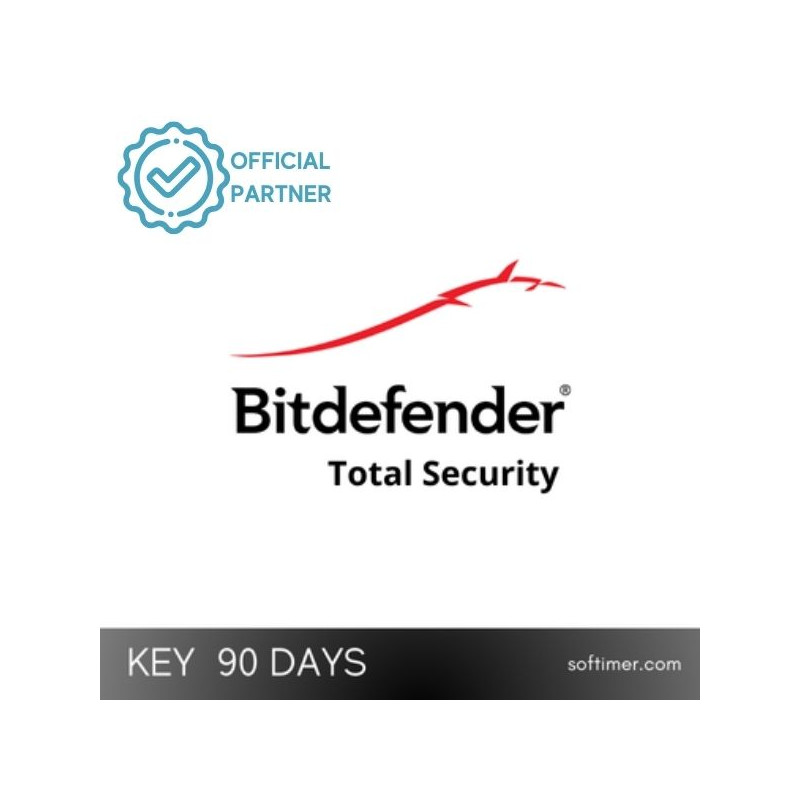 Bitdefender Total Security - CHIAVE di licenza 90 giorni / 5 dispositivi - Windows / Mac / Android