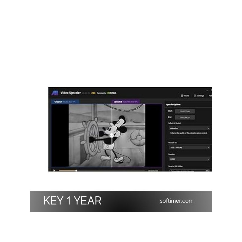 Nero AI Video Upscaler Pro 365 1 Year License
