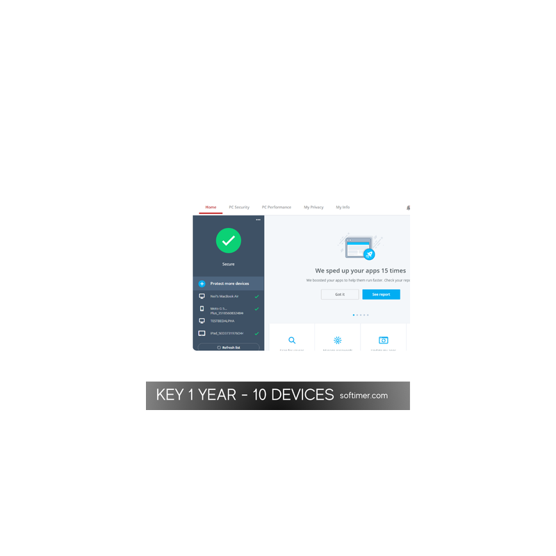 McAfee Internet Security 1 Year - 10 Devices Activation Key