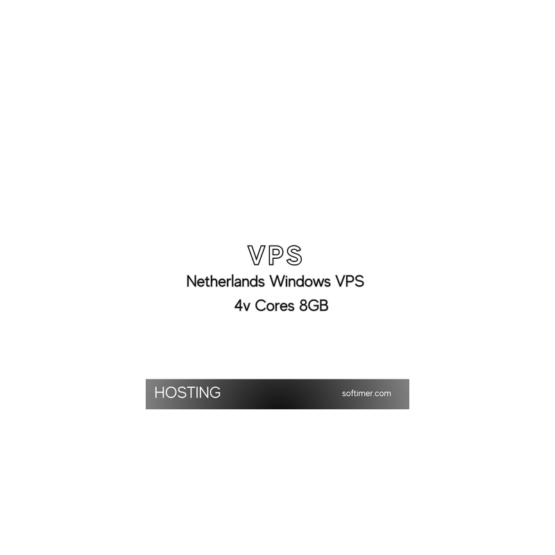 Netherlands Windows VPS Hosting Monthly Plan 4 vCores 8 GB RAM 70 GB NVMe