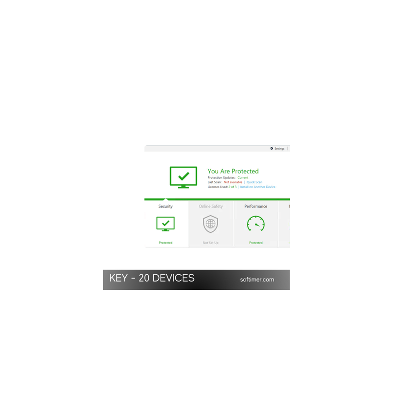 Norton 360 Platinum 20 Geräte 90 Tage globaler Lizenzschlüssel