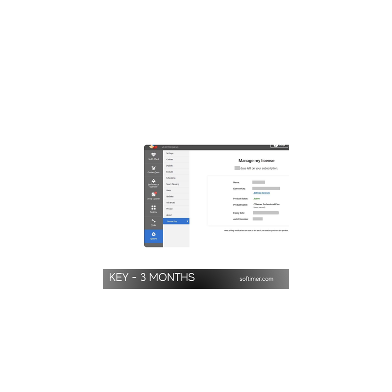 CCleaner Professional 3 Monate 1 PC-Lizenzschlüssel
