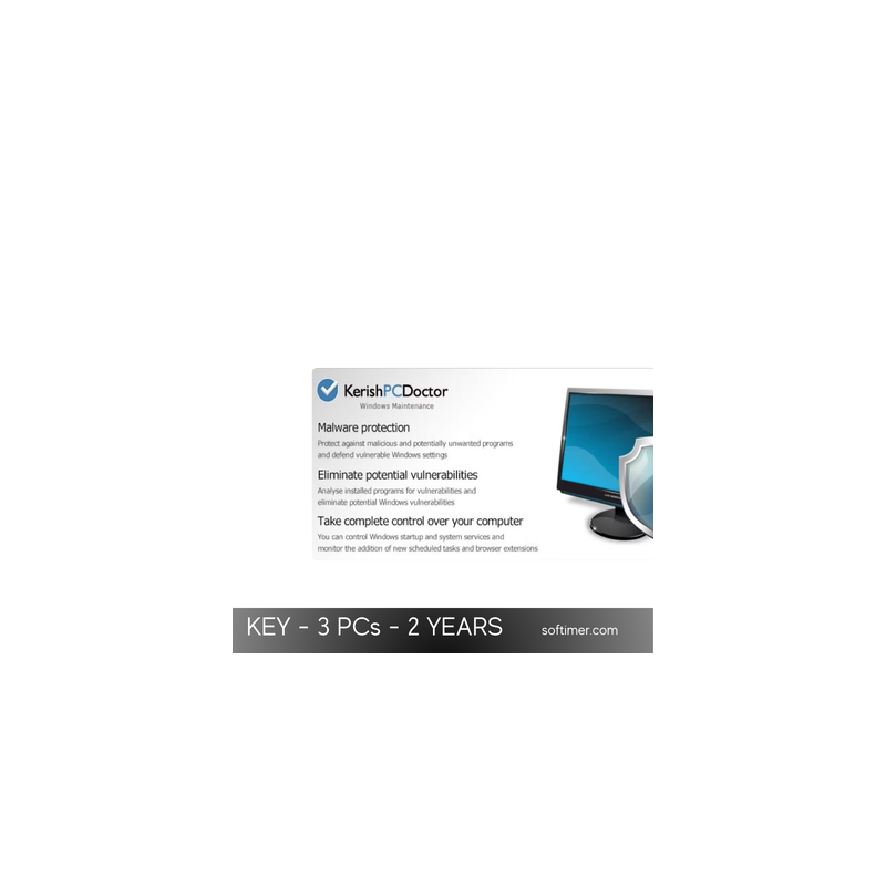 Kerish PC Doctor 2023 - Licenza di 2 anni per 1-3 PC