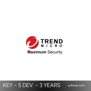 Trend Micro Massima sicurezza 3 anni Chiave di licenza per 5 dispositivi
