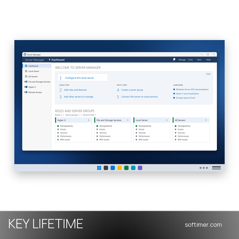 Windows Server 2025 Standard - Lizenzschlüssel - Lifetime