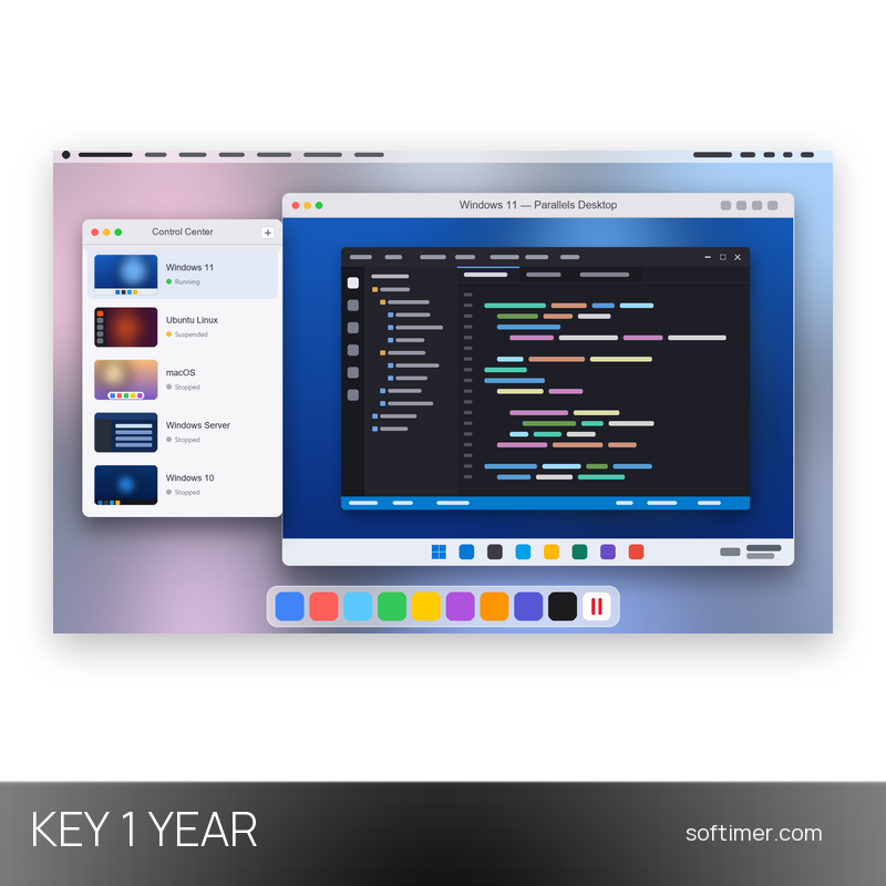 Parallels Desktop 27 Pro Edition - CHIAVE di licenza 1 anno - Mac