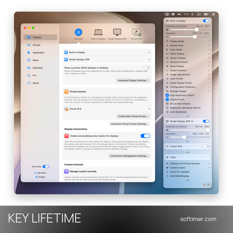 BetterDisplay Pro - Lizenzschlüssel - Lifetime - Mac
