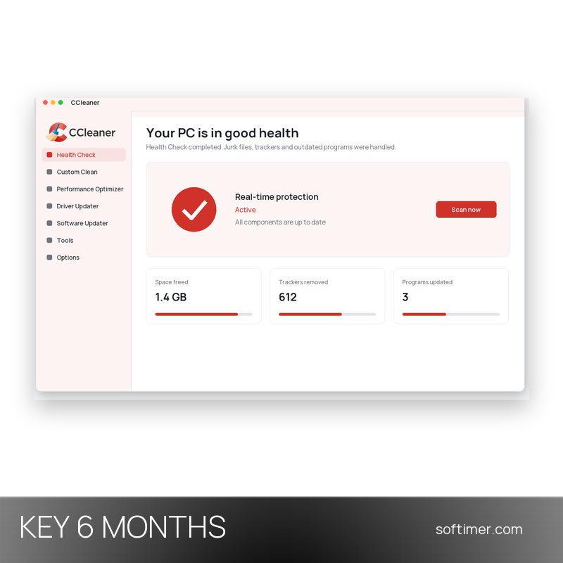 CCleaner Premium Bundle - CLÉ de licence 6 mois / 5 appareils - Windows / Mac / Android