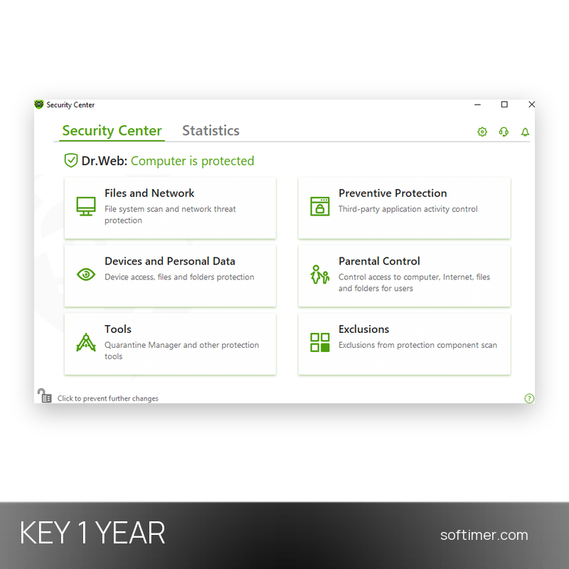 Dr.Web Security Space - 4 PCs / 1 Year License KEY - Windows / Mac / Linux