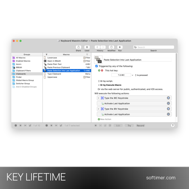 Keyboard Maestro - Lifetime License KEY - Mac