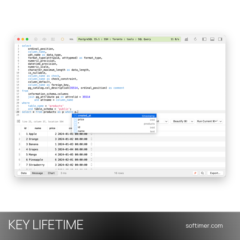 TablePlus Standard - 2 Devices / Lifetime License KEY - Mac / Windows