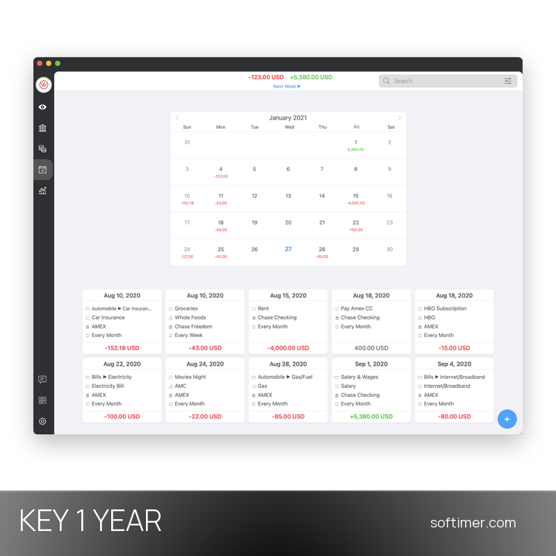 MoneyWiz Premium - Lizenzschlüssel 1 Jahr - Mac
