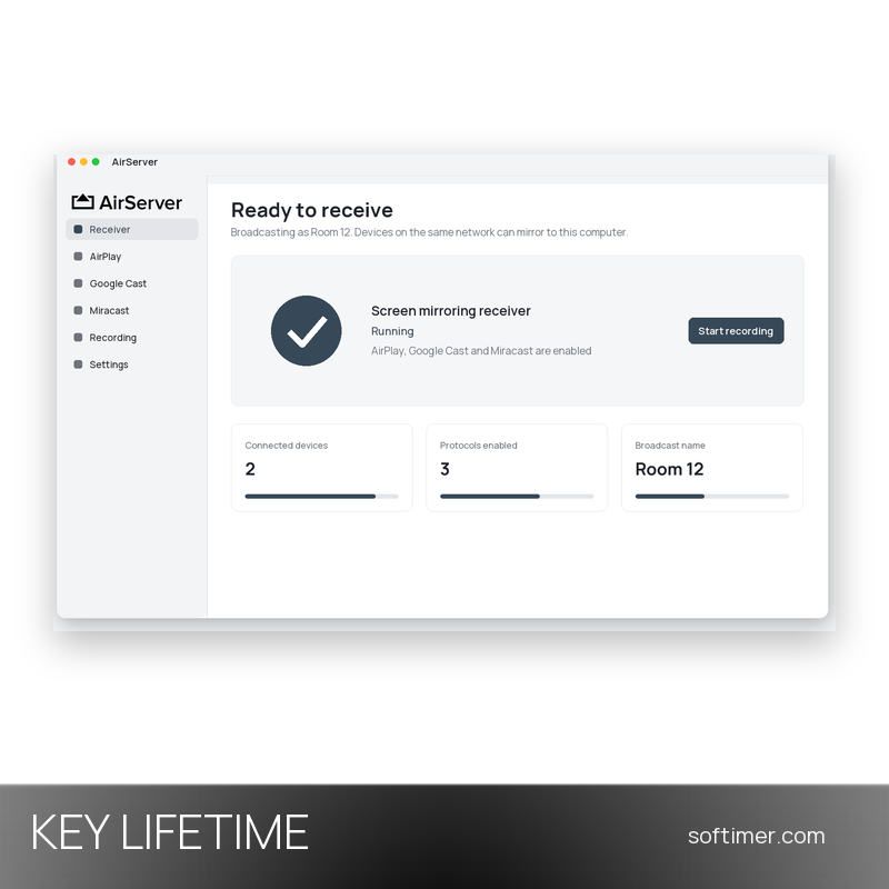 AirServer - Лицензионный ключ - Бессрочно - Mac