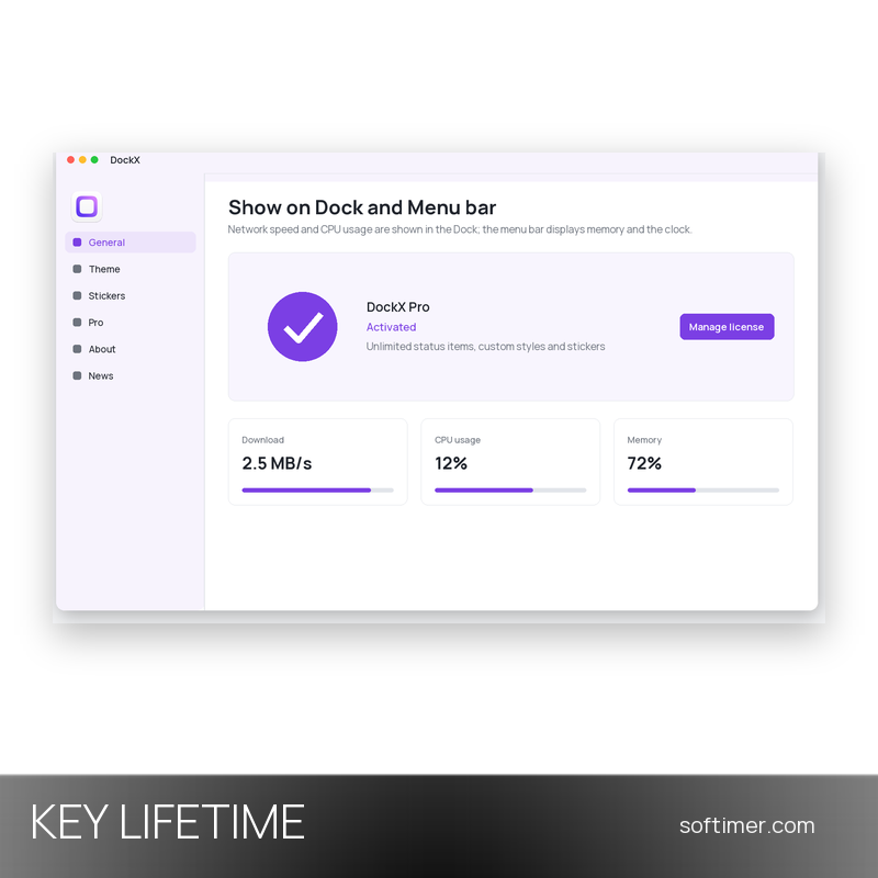 DockX Pro - Lifetime License KEY - Mac