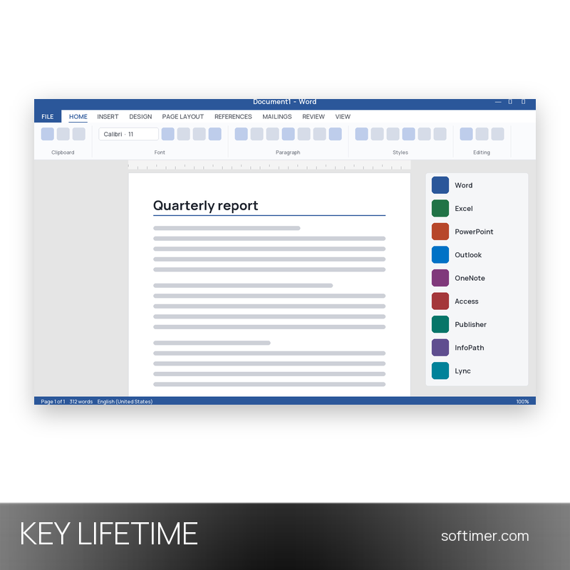Office 2013 Standard - Lifetime License KEY - Windows