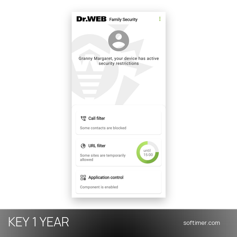 Dr.Web Family Security - 2 Devices / 1 Year License KEY - Android