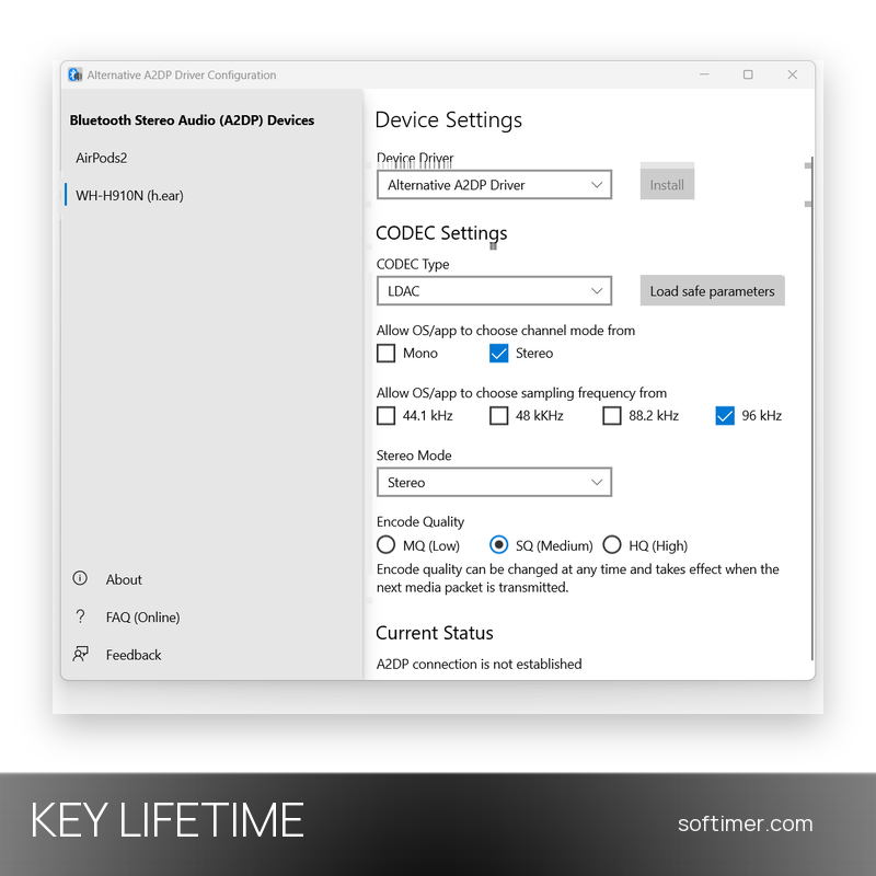 Alternative A2DP Driver Standard - CHIAVE di licenza - A vita - Windows