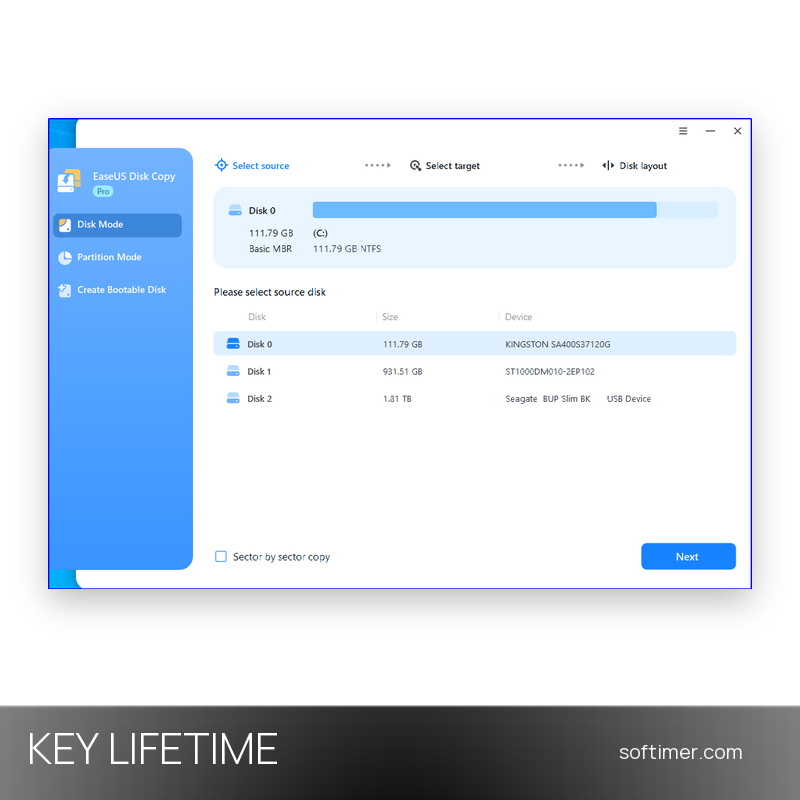 EaseUS Disk Copy Pro - Lizenzschlüssel - Lifetime - Windows