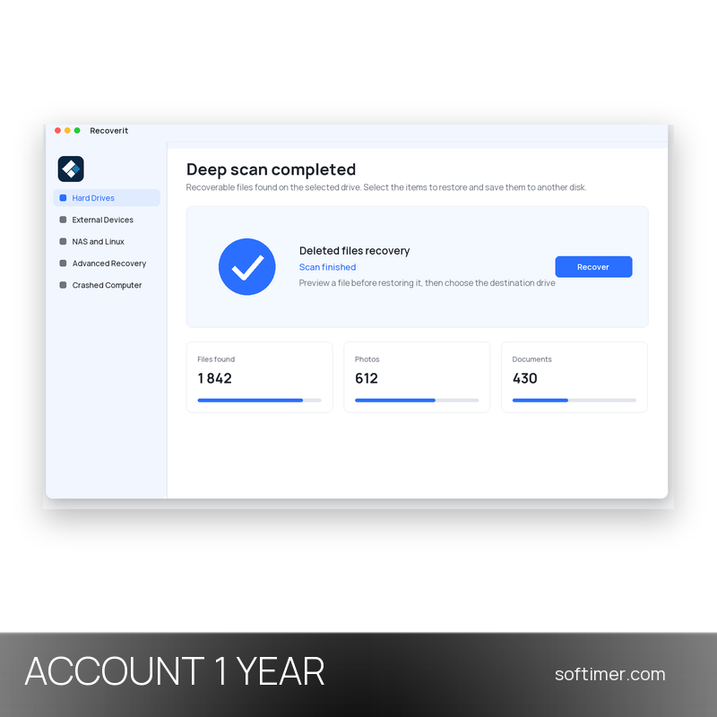 Recoverit - 1 год - ACCOUNT