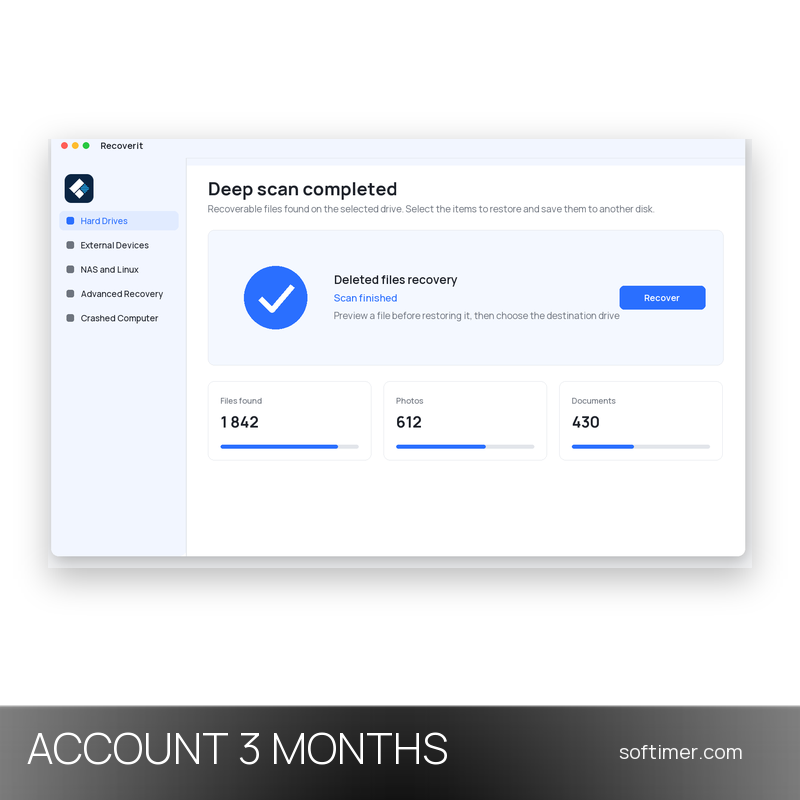 Recoverit - 3 mesi - ACCOUNT