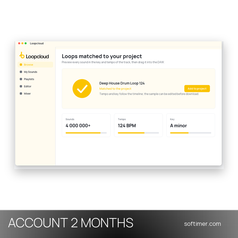 Loopcloud Professional - 2 месяца - ACCOUNT